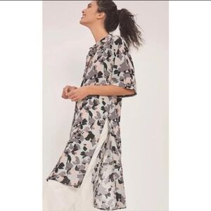 Anthropologie Maeve Rita Tunic Top Floral Print Blouse S